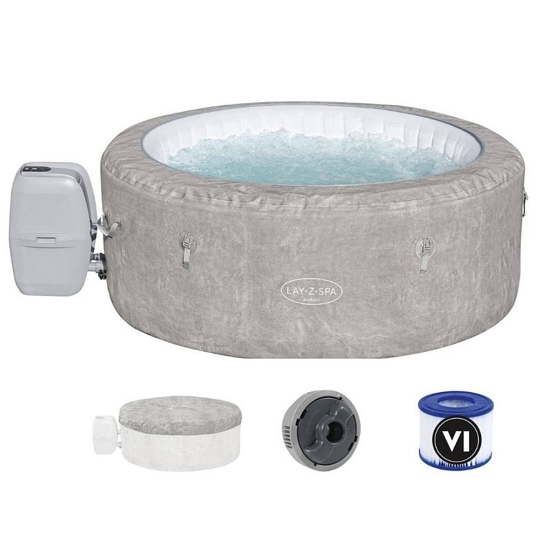 Foto van Bestway - jacuzzi - lay-z-spa - zurich - opblaasbaar - bubbelbad - incl. toebehoren - ø180cm