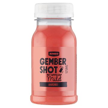 Foto van Jumbo gember (9%) shot met appelsap mild aardbei 125ml