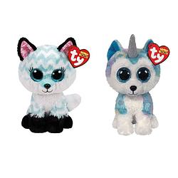 Foto van Ty - knuffel - beanie boo'ss - atlas fox & helena husky