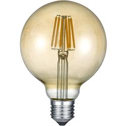 Foto van Led lamp - filament - trion globin - e27 fitting - 8w - warm wit 2700k - dimbaar - amber - glas