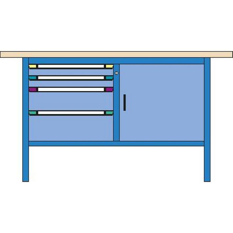 Foto van Thur-metall 64815333 werkbank (b x h x d) 1500 x 845 x 700 mm