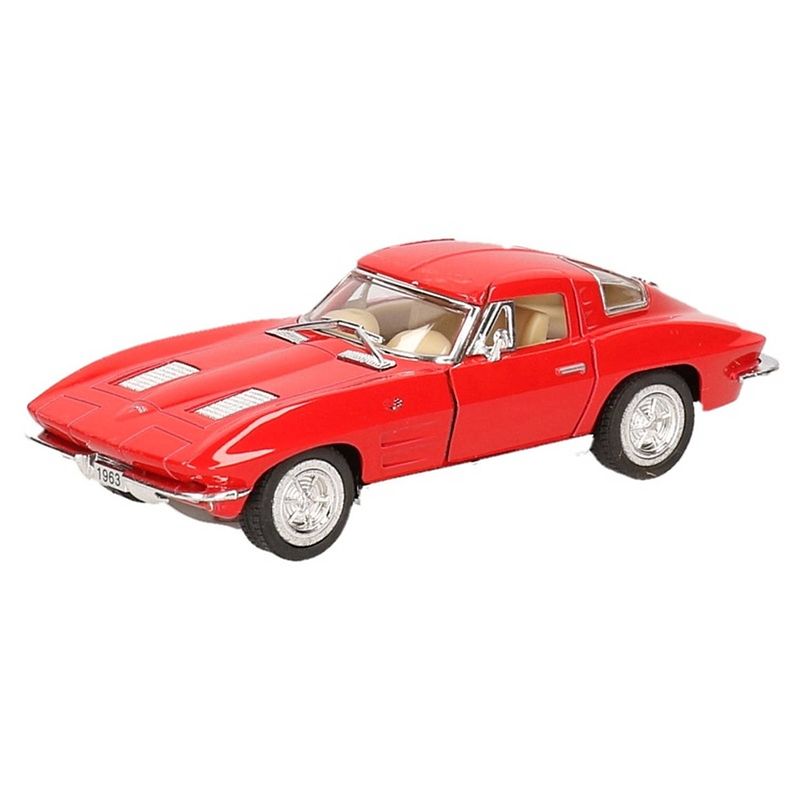 Foto van Modelauto chevrolet corvette rood 13 cm - speelgoed auto's