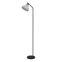 Foto van Eglo matlock vloerlamp - e27 - 158 cm - grijs/zwart - staal