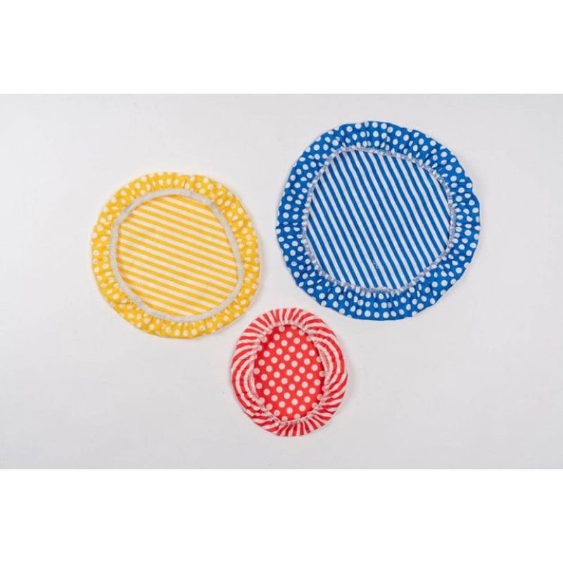 Foto van Bee'ss wax - schaal cover - gestreept - gekleurd - set van 3 stuks - bee'ss wax