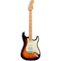 Foto van Fender player plus stratocaster hss mn 3-color sunburst elektrische gitaar met deluxe gigbag