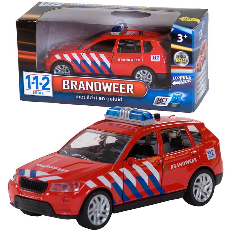 Foto van 112 brandweerauto met licht en geluid - 1:43