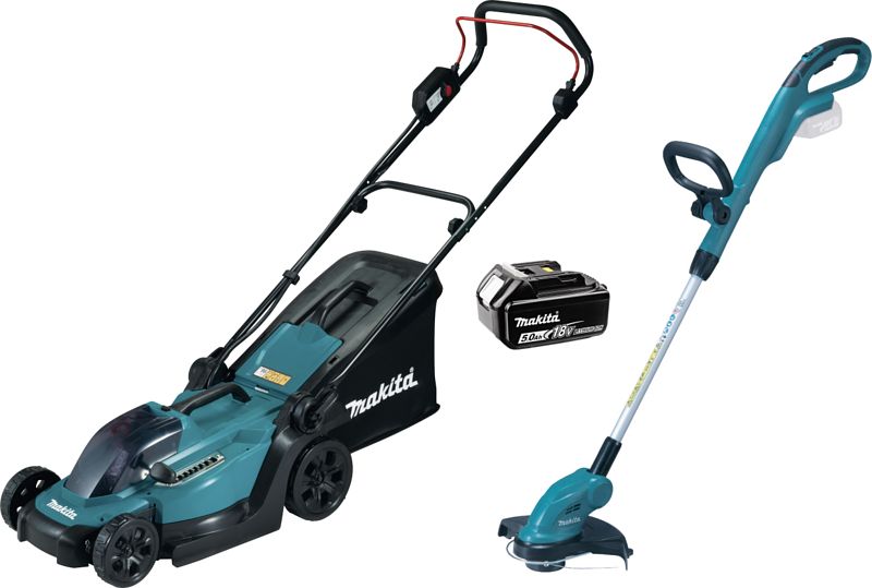 Foto van Makita dlm330rt + makita dur181z incl. 5 ah accu (2x)