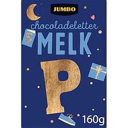 Foto van Jumbo chocoladeletter melk p 160g aanbieding bij jumbo | 2 voor 4.50