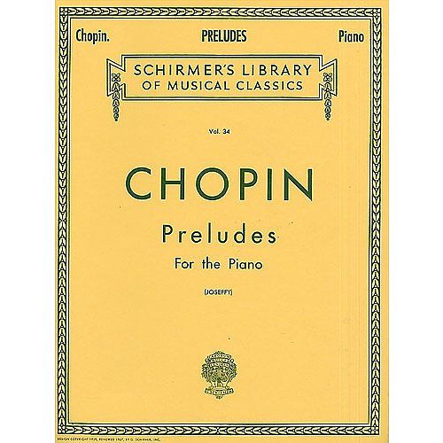 Foto van G. schirmer - f. chopin - preludes for the piano