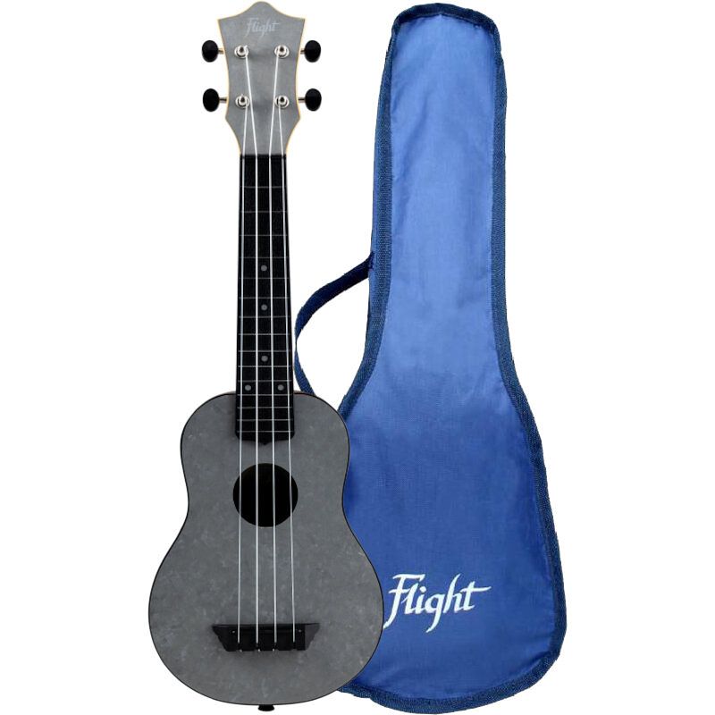 Foto van Flight travel series tus65 silver sopraan ukelele met gigbag