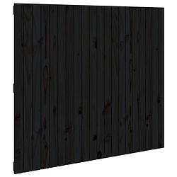 Foto van Vidaxl wandhoofdbord 127,5x3x110 cm massief grenenhout zwart