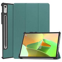 Foto van Basey lenovo tab p11 pro (2e gen) hoesje kunstleer hoes case cover - donkergroen