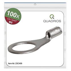 Foto van Quadrios 23c499 ringkabelschoen dwarsdoorsnede (max.): 1.5 mm² gat diameter: 8.5 mm ongeïsoleerd 100 stuk(s)
