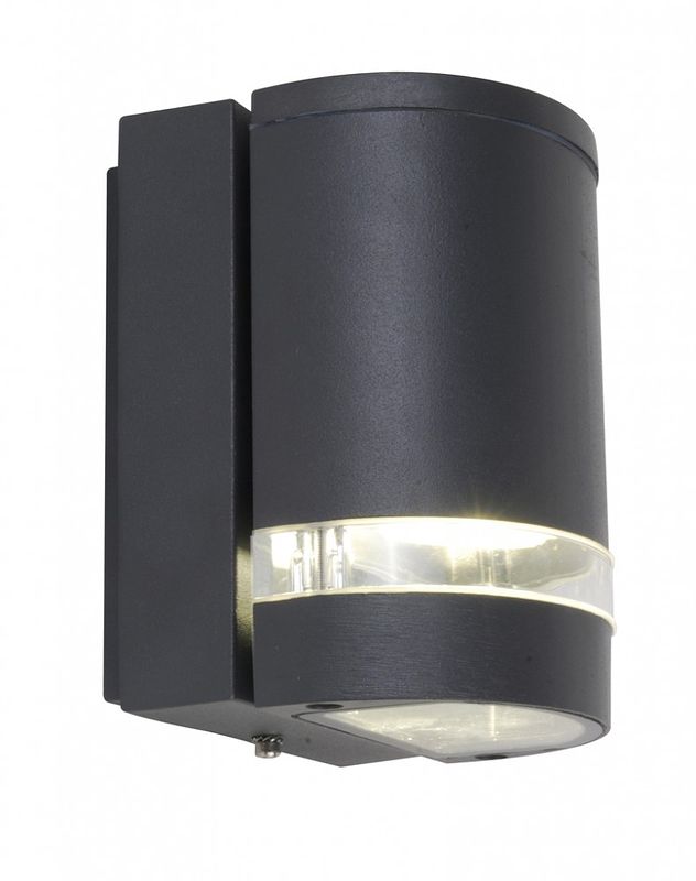 Foto van Lutec focus gu10-buitenwandlamp (zwart)