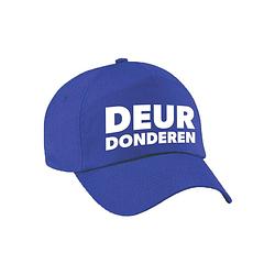 Foto van Deur donderen achterhoek pet / cap blauw voor volwassenen - verkleedhoofddeksels