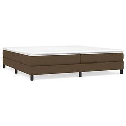 Foto van The living store boxspringbed - rustgevende nacht - bedframe donkerbruin - 203x200x25 cm - pocketvering matras -