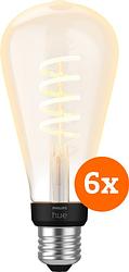 Foto van Philips hue filament white ambiance edison xl 6-pack