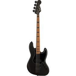 Foto van Squier contemporary active jazz bass hh flat black mn black pickguard fsr elektrische basgitaar