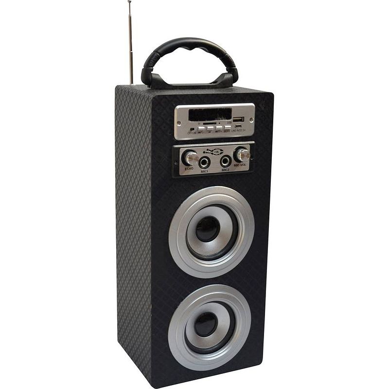 Foto van Msa musikinstrumente kbq33 bluetooth luidspreker aux, fm radio, sd, usb carbon