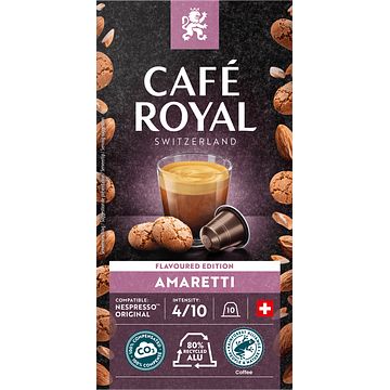 Foto van Cafe royal flavoured edition amaretti 10 capsules 50g bij jumbo