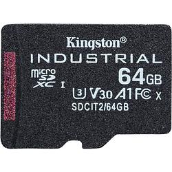 Foto van Kingston microsdhc industrial c10 a1 pslc card single pack 64gb