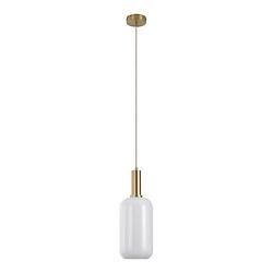 Foto van Chelsea lamp hanglamp 13x41x13cm wit glas.