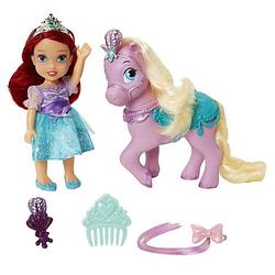 Foto van Disney speelset ariel en pony meisjes blauw/roze 5-delig