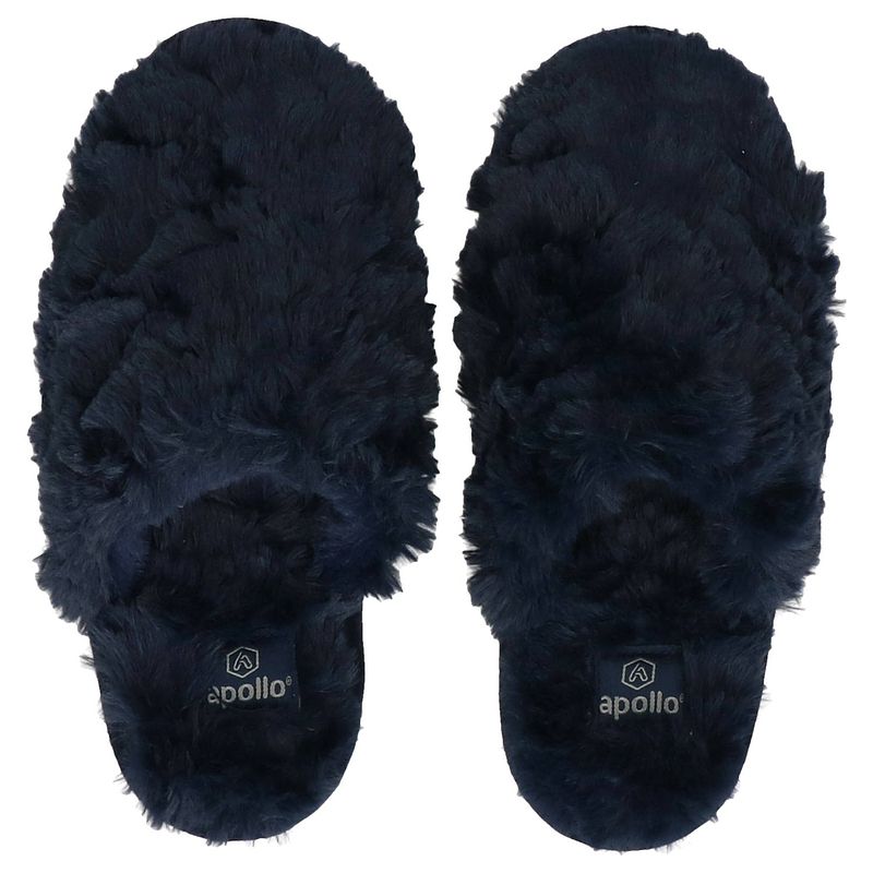 Foto van Dames instap slippers/pantoffels zwart maat 41-42 - sloffen - volwassenen