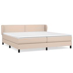 Foto van The living store boxspring bed - kunstleer - pocketvering - middelharde ondersteuning - 203x203x78/88 cm