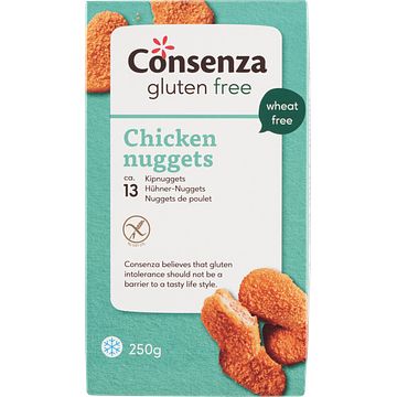 Foto van Consenza gluten free chicken nuggets 250g bij jumbo