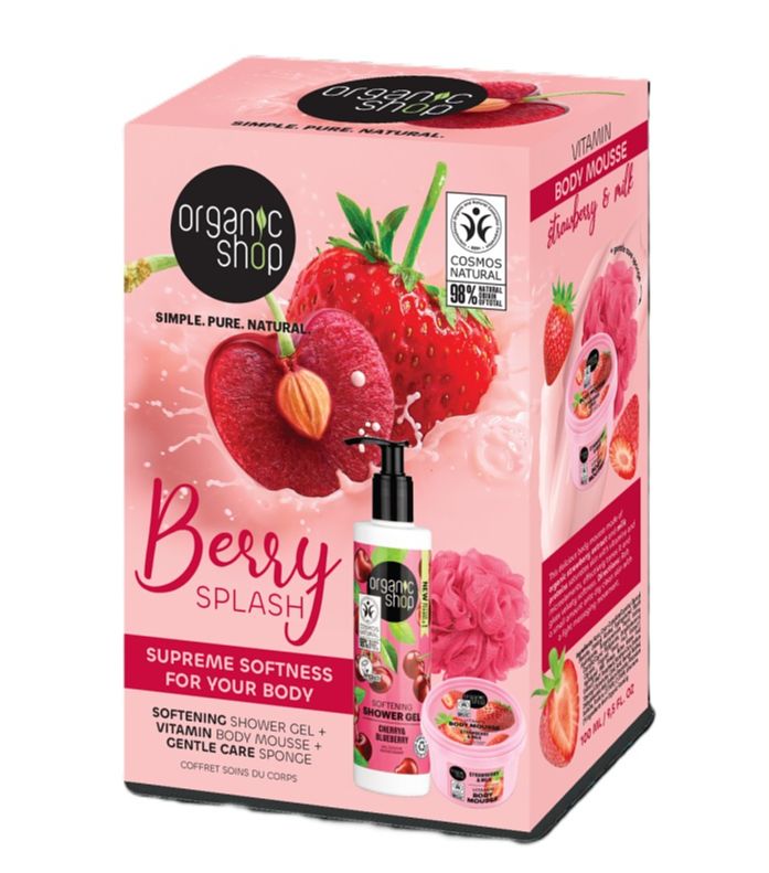 Foto van Organic shop berry splash supreme softness giftset