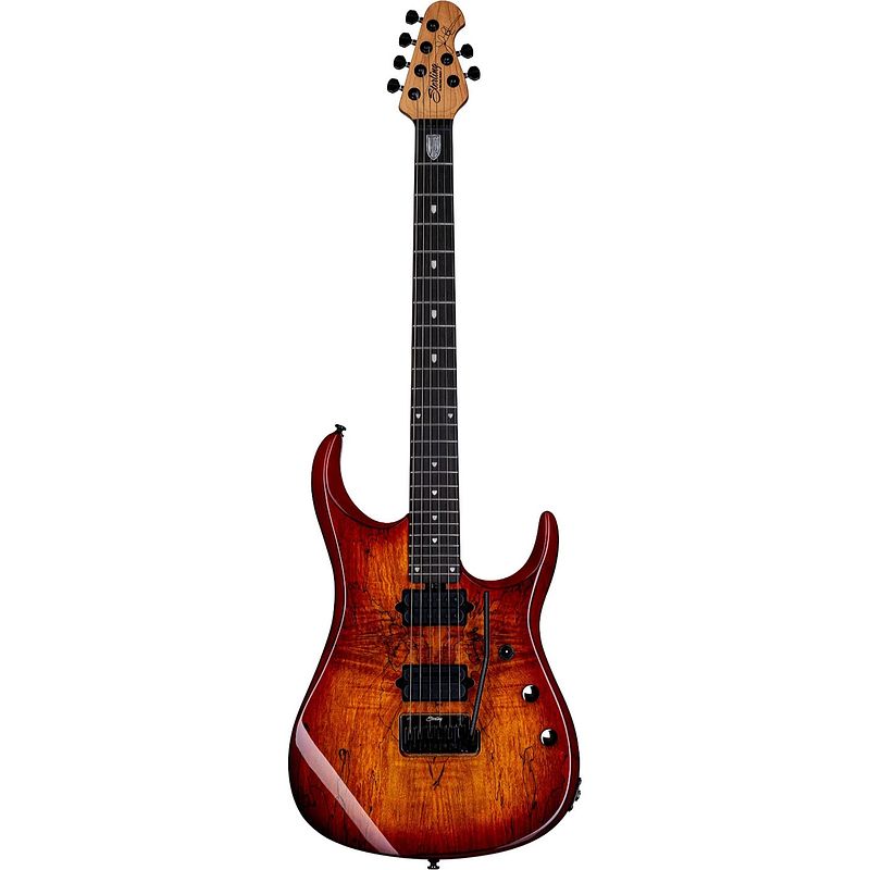 Foto van Sterling by music man jp150d john petrucci signature blood orange burst met deluxe gigbag