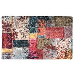 Foto van Vidaxl vloerkleed wasbaar anti-slip 120x170 cm patchwork meerkleurig