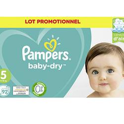 Foto van Pampers baby dry maat 5 - 92 luiers voordeelverpakking