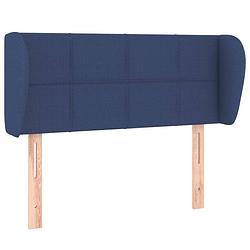 Foto van Vidaxl hoofdbord met randen 93x23x78/88 cm stof blauw