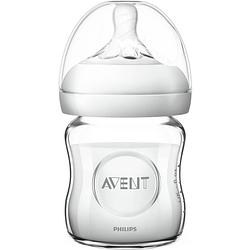 Foto van Philips avent - natural glazen babyfles - 120ml - 0+m