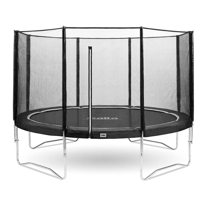 Foto van Salta combo trampoline rond met veiligheidsnet - 366 cm - zwart