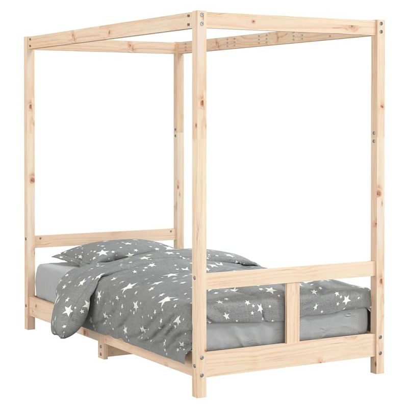 Foto van Vidaxl kinderbedframe 80x160 cm massief grenenhout