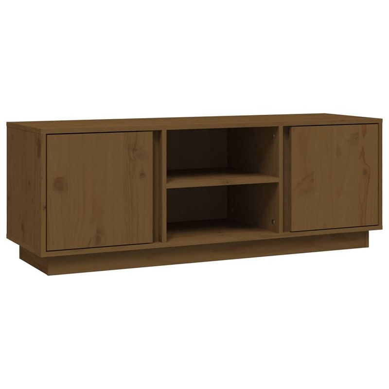 Foto van The living store tv-kast grenenhout - honingbruin - 110 x 35 x 40.5 cm - trendy design