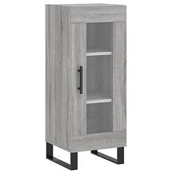 Foto van Infiori dressoir 34,5x34x90 cm bewerkt hout grijs sonoma eikenkleurig