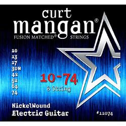 Foto van Curt mangan nickel wound 10-74 snarenset voor 8-snarige elektrische gitaar