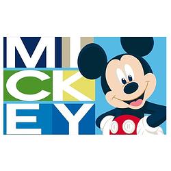 Foto van Disney vloerkleed mickey mouse 40 x 60 cm polyester blauw