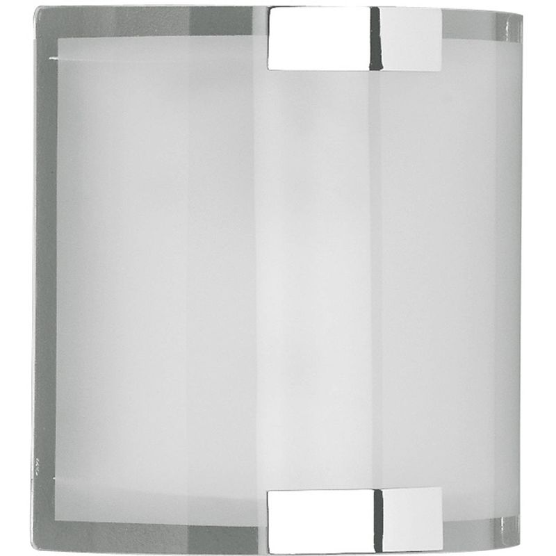 Foto van Led wandlamp - wandverlichting - trion derbio - e14 fitting - rechthoek - mat chroom - aluminium