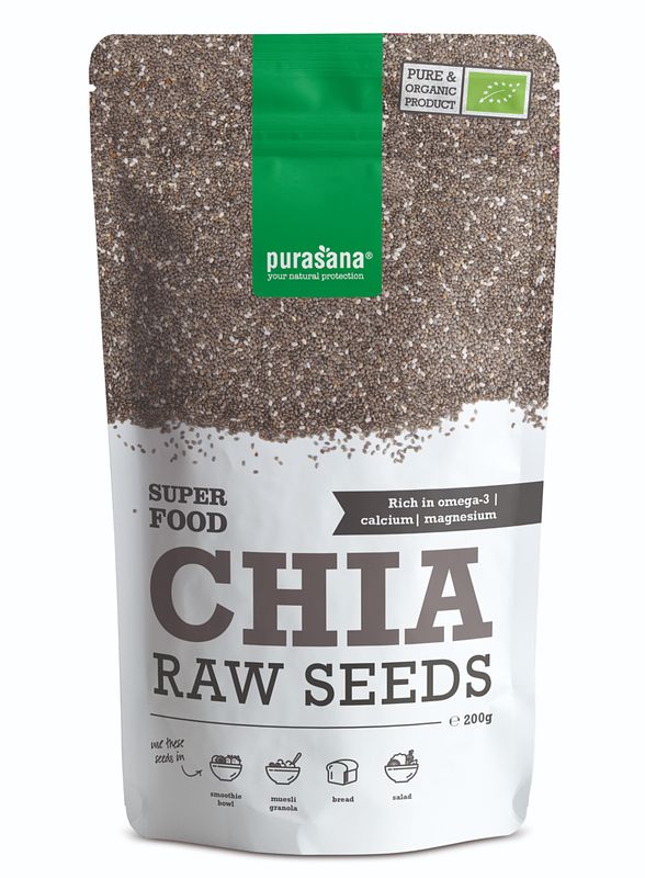 Foto van Purasana chia raw seeds