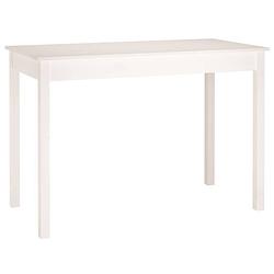 Foto van The living store tafel - eettafel - massief grenenhout - 110 x 55 x 75 cm - wit