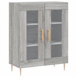 Foto van Vidaxl dressoir 69,5x34x90 cm bewerkt hout grijs sonoma eikenkleurig