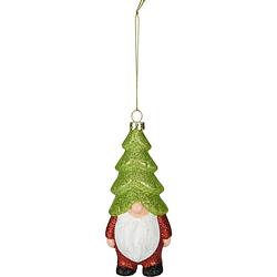 Foto van Home and styling kersthanger gnome/kabouter - kunststof - 12,5 cm - kersthangers