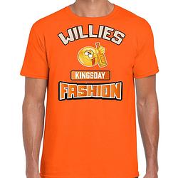 Foto van Oranje koningsdag t-shirt - willies kingsday fashion - dronken - heren s - feestshirts