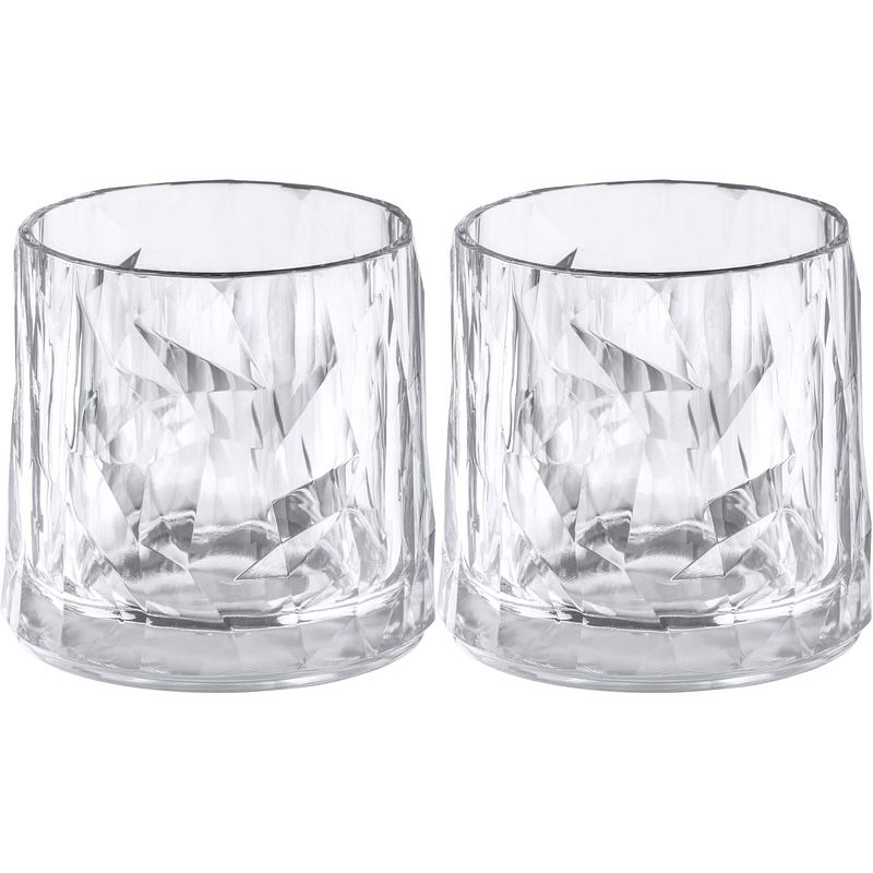 Foto van Koziol whiskeyglazen / cocktailglazen / waterglazen - onbreekbaar - superglas - 250 ml - 2 stuks