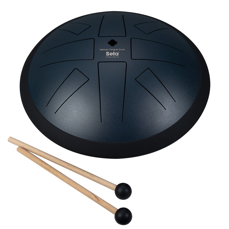 Foto van Sela se 371 melody tongue drum d akebono 10 inch navy blue